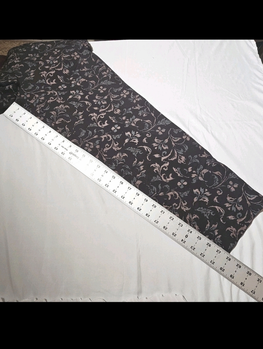 Soft Surroundings Black Floral Paisley Ankle Stretchy Comfy XL Pants Women - Picture 8 of 9